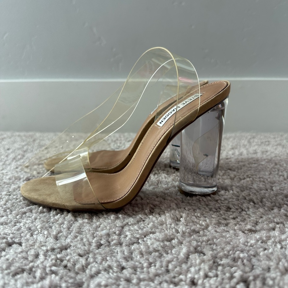 Steve Madden Women's Transparent and Tan Heels